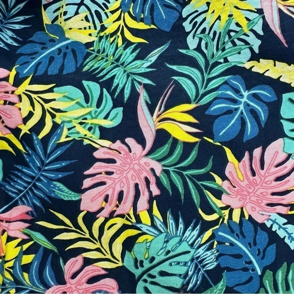 Caribbean Joe Hawaiin Floral Palm Leaf Shorts, 14